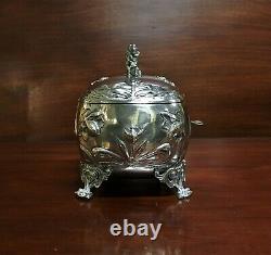 1860-80s Vienna, Austria 950 Silver Sugar Box With Key 487g