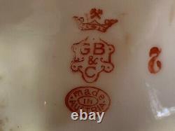 18 Austrian EWER VASE Daisies Vintage Hand Decorated GB&C Crown & Hammer Mark