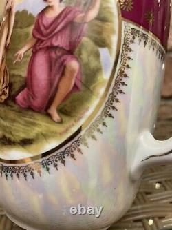 1930s Vintage Austrian Porcelain Angelica Kauffman Coffee Pot