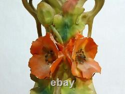 19th CENTURY AUSTRIAN amphora style flower design Art Nouveau style 10