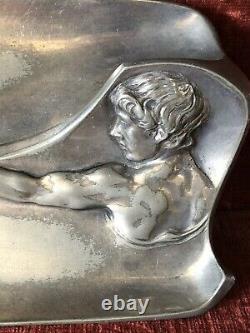 ART NOUVEAU WMF silver-plated Tray German Austrian silver plated Adam & Eve