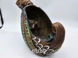 Amphora Duck Bird Planter Austrian Pottery Art Enamel Ceramic c1900 Paul Dachsel