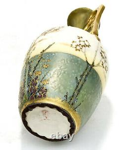 Amphora RSTK Porcelain & Jeweled Enamel Vase, circa 1900. Floral Decoration