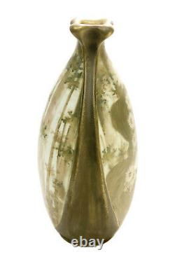 Amphora RSTK Pottery Art Nouveau Vase, Lady of the Forest, circa 1900