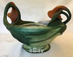 Amphora Turn-Teplitz Planter Centerpiece Bowl / Art Nouveau Woman Water Lilies
