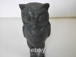 Ancient Antique Austrian Bronze Owl Figurine circa 1880 8cm High Very Rare VGC