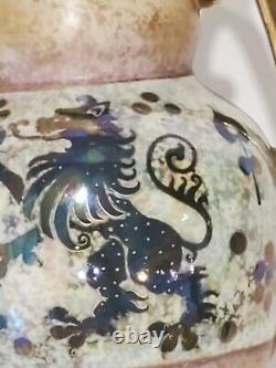 Antique 1905-1910 Fine Art Nouveau Austrian Amphora Lustre Ceramic Vase