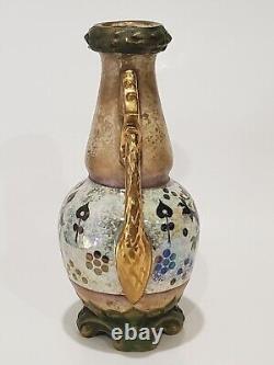 Antique 1905-1910 Fine Art Nouveau Austrian Amphora Lustre Ceramic Vase