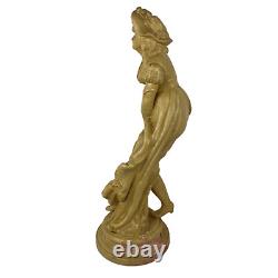 Antique 19th Century Austrian Bernard Bloch Red Ware Figural Majolica Statue