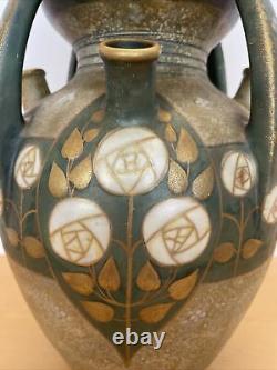 Antique Amphora Vase Paul Dachsel Signed Turn Teplitz Art Nouveau Vase