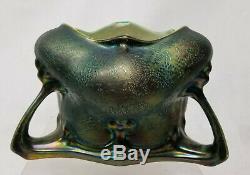 Antique Art Nouveau Amphora Iridescent Luster Glazed Vase Teplitz Turin As Is