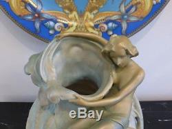 Antique Art Nouveau Amphora Nymph Vase 1897-1906