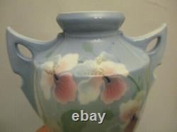 Antique Art Nouveau Bernard Bloch Austrian Hand Painted Orchid Porcelain Vase