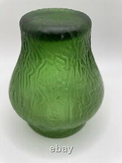 Antique Art Nouveau Bohemian / Austrian Iridescent Glass Vase & Stand 1890-1900