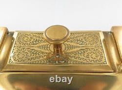 Antique Art Nouveau Geschutzt, Austrian Bronze Desk Top Inkwells / Blotter