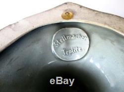 Antique Art Nouveau Stellmacher Teplitz Faience Centerpiece Bowl