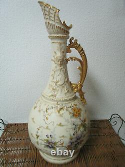 Antique Art Nouveau Vase STELLMACHER AMPHORA TURN-TEPLITZ-BOHEMIA 19 EWER 1890s