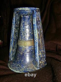 Antique Austria Julius Dressler Secessionist Vase CandleStick Amphora Faience