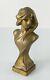 Antique Austrian Art Nouveau Gilt Ormolu Bronze Female Bust Franz Gruber Signed