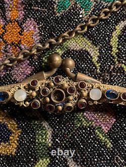 Antique Austrian Beaded and Jeweled Purse