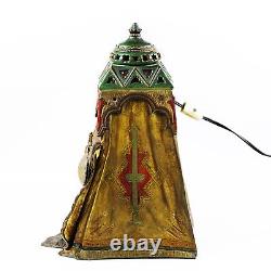 Antique Austrian F. Bergman Cold Painted Bronze Figural table Lamp Arabian Tent