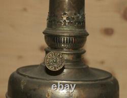 Antique Austrian Gebr. Brunner Wien metal oil gas lamp