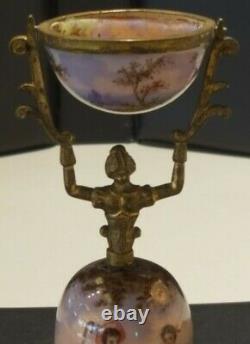 Antique Austrian / Germany Gilt Metal And Enamel WAGER CUP Circa 1880-1890