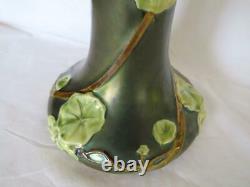 Antique Austrian Jugendstil Rudolf Ditmar Iridescent Heliosine Ceramic 15 Vase
