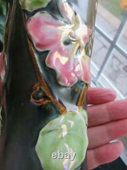 Antique Austrian Jugendstil Rudolf Ditmar Iridescent Heliosine Ceramic 15 Vase
