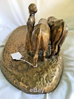Antique Bronze Ganre Sculpture By P. Tereszczuk Austrian-ukrainian, 1895-1925