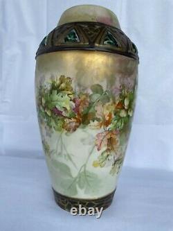 Antique EARNST WAHLISS Austrian Art Nouveau Porcelain Vase Hand Painted