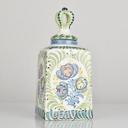 Antique German Art Nouveau Pottery Tea Caddie Box by Zell Design E Schmidt-Pecht