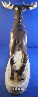 Antique Keramos Moose Ceramic Figurine Figure Keramik Figur Austria Austrian