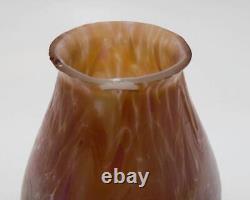 Antique Loetz Orange Astglas Austrian Art Nouveau Iridescent Glass Lamp Shade