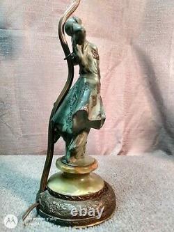 Antique Peter Tereszczuk Austrian Patinated Bronze Figure Dancing Maiden