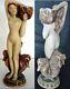 Antique RSTK Amphora Figurine Woman Seahorses Pelicans Jewels Austrian (2138)