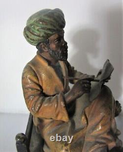 Antique VIENNA BRONZE Orientalist Figure of a Middle Eastern Scholar c. 1910