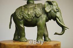 Antique Victorian B&h Elephant Tobacco Cigar Austrian Bronze Art Nouveau Ashtray