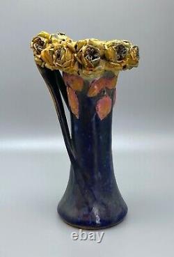 Art Nouveau 10 Yellow Roses Amphora Austria