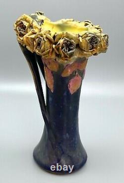 Art Nouveau 10 Yellow Roses Amphora Austria