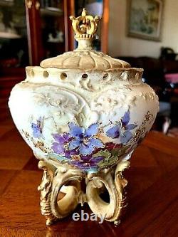 Art Nouveau 1900s Vase/Bowl RStK TURN-TEPLITZ BOHEMIA, made in Austria