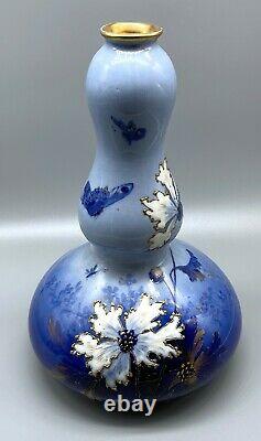 Art Nouveau Amphora Ernst Wahliss Turn Royal Vienna Bulbous Gourd Vase 12