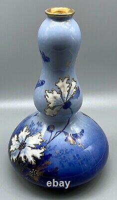 Art Nouveau Amphora Ernst Wahliss Turn Royal Vienna Bulbous Gourd Vase 12