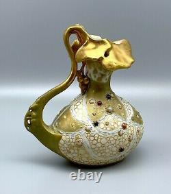 Art Nouveau Amphora Jeweled Vase Klimt Paul Daschel Riessner Kessel Teplitz