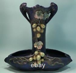 Art Nouveau Austrian Amphora Grapevine Vase/Centerpiece Circa 1900