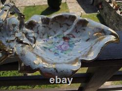 Art Nouveau Austrian Bohemian Giesshuebl Porcelain Centerpiece bowl basket