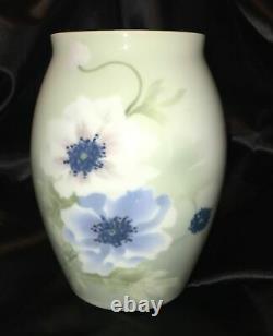 Art Nouveau Austrian Pottery Vase Porcelain Bernard Bloch Floral Poppy Eichwald