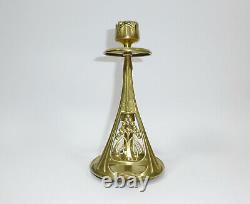 Art Nouveau Candle Holder about 1900 Bronze