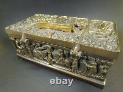Art Nouveau Erhard & Sohne Bronze Art Nouveau Jewelry Casket Box