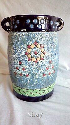 Art Nouveau Jugendstil Teplitz RStK Austrian Amphora Ceramic Handled Vase C. 1900